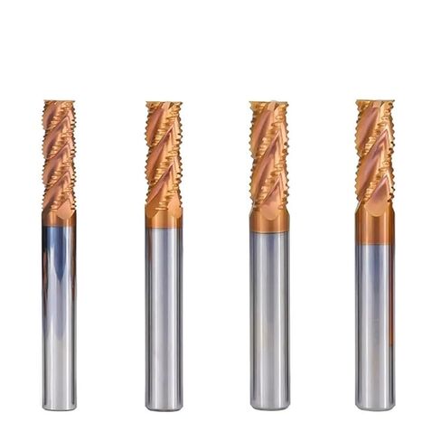 4 Blade Roughing End Mill 4-12mm CNC Router Bit Milling Cutter for Metal Threading(8x25x75L) in Saudi Arabia
