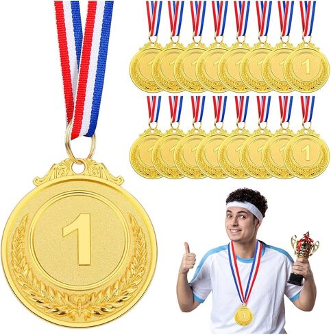 1st Place Medals, Gold Medals for Award, Winner Medal, Metal Award Medal with Smooth Ribbon, Perfect for Competitions, Party Decorations, Sports Events and Celebration Souvenir in Kuwait