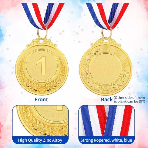 1st Place Medals, Gold Medals for Award, Winner Medal, Metal Award Medal with Smooth Ribbon, Perfect for Competitions, Party Decorations, Sports Events and Celebration Souvenir in Kuwait