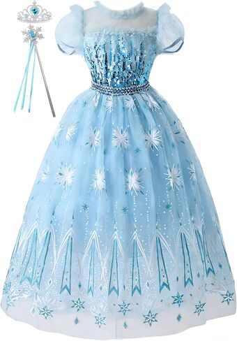Girls Elsa Dress up Dress Kids Princess Party Dress in Saudi Arabia