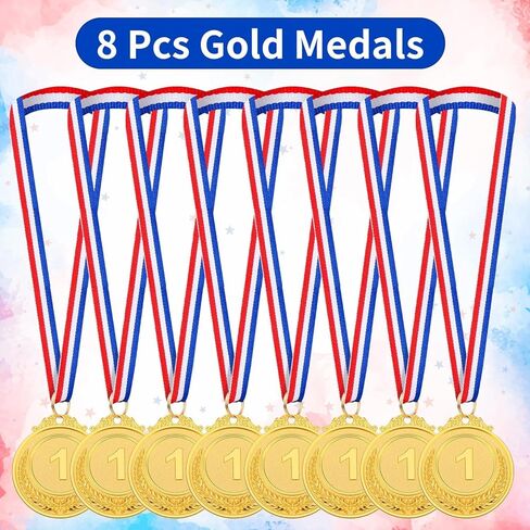 1st Place Medals, Gold Medals for Award, Winner Medal, Metal Award Medal with Smooth Ribbon, Perfect for Competitions, Party Decorations, Sports Events and Celebration Souvenir in Kuwait