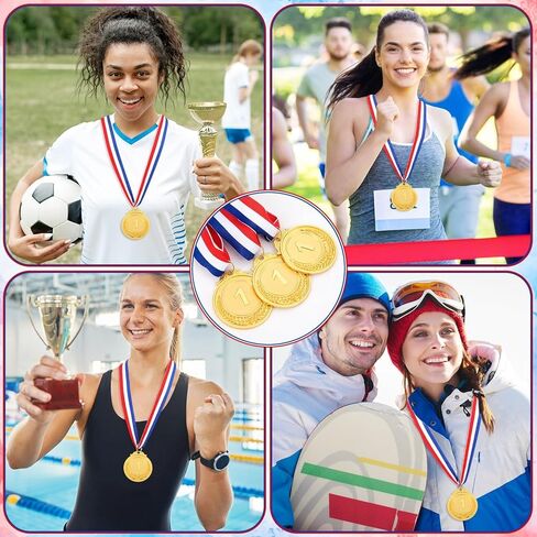 1st Place Medals, Gold Medals for Award, Winner Medal, Metal Award Medal with Smooth Ribbon, Perfect for Competitions, Party Decorations, Sports Events and Celebration Souvenir in Kuwait