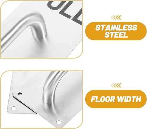 Zerodeko Stainless Steel 304 Fire Door Push Pull Plate Handle Commercial Push Pull Door Plate with Single-Sided Grip Suitable for Industrial and Hardware in Saudi Arabia