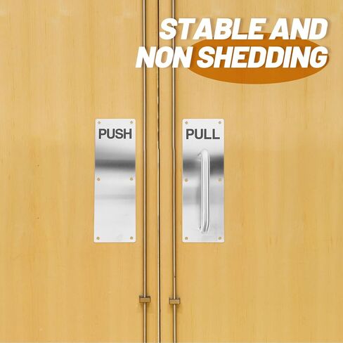Zerodeko Stainless Steel 304 Fire Door Push Pull Plate Handle Commercial Push Pull Door Plate with Single-Sided Grip Suitable for Industrial and Hardware in Saudi Arabia