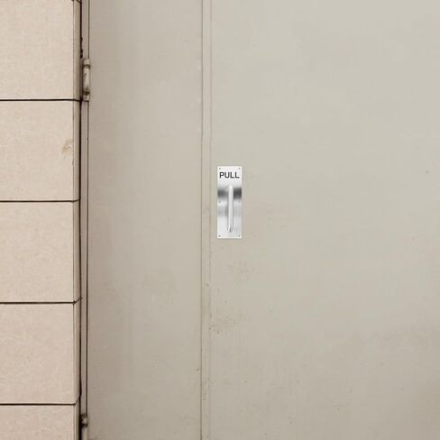 Zerodeko Stainless Steel 304 Fire Door Push Pull Plate Handle Commercial Push Pull Door Plate with Single-Sided Grip Suitable for Industrial and Hardware in Saudi Arabia
