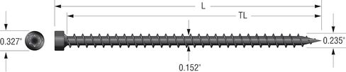 Simpson Strong-Tie SDWC15450-KT Strong-Drive SDWC Truss Screw, 4-1/2" Interior Wood Screws, Electrocoating, Black, (Truss Kit Includes 50 Screws, 1 Bit, 1 Guide) in Saudi Arabia