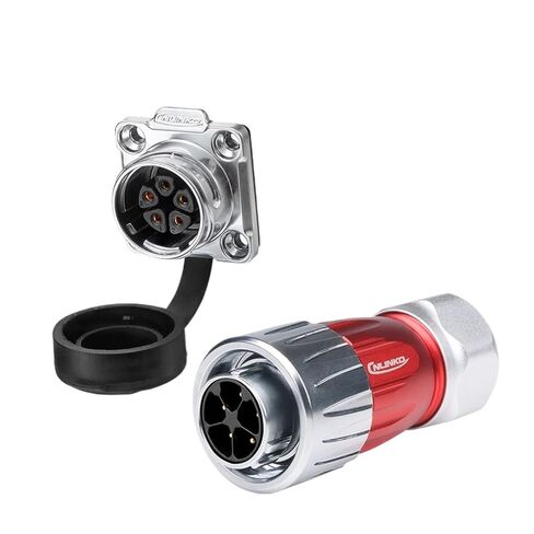 1Pcs M20 Waterproof IP68 Connector Heavy Duty 2/3/4/5/7/9/12 Pin Metal Shell Wire Soldering Panel Mounting Power Connectors(5 Pin Set) in Saudi Arabia