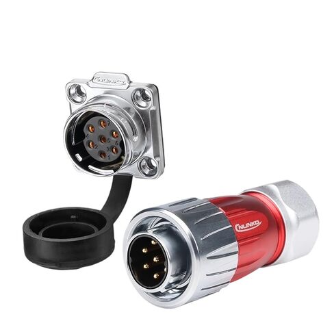 1Pcs M20 Waterproof IP68 Connector Heavy Duty 2/3/4/5/7/9/12 Pin Metal Shell Wire Soldering Panel Mounting Power Connectors(5 Pin Set) in Saudi Arabia