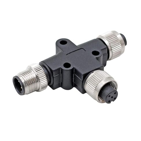 M12 الاستشعار موصل ثلاثي الأنابيب تحويل المكونات ذكر أنثى 1 قطعة (5 دبوس) in Kuwait