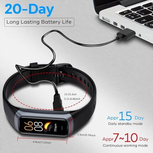 Fitness Tracker,2026 Smart Watch with Blood Pressure Heart Rate & Sleep Monitor IP67 Waterproof Step Calorie Counter Pedometer Fitness Activity Health Watch for Android iOS Phone Men Women Black in Saudi Arabia