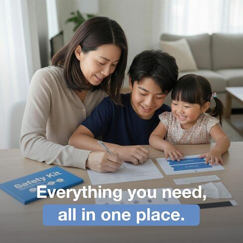 مجموعة Sense Safety Kit – مجموعة أدوات تحديد هوية الطوارئ مع تخزين المعلومات الشخصية، ومجموعة بصمات الأصابع، ومسحة عينة الحمض النووي in Kuwait