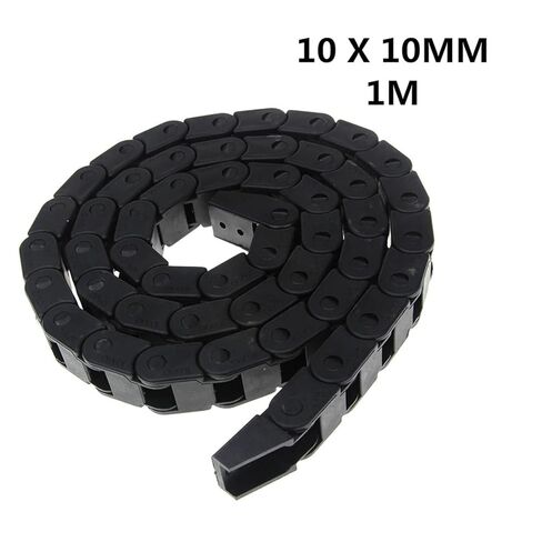 10x10mm L1000mm Cable Drag Chain Wire Carrier with End Connectors for CNC Router Machine Tools 10 * 10MM in Saudi Arabia