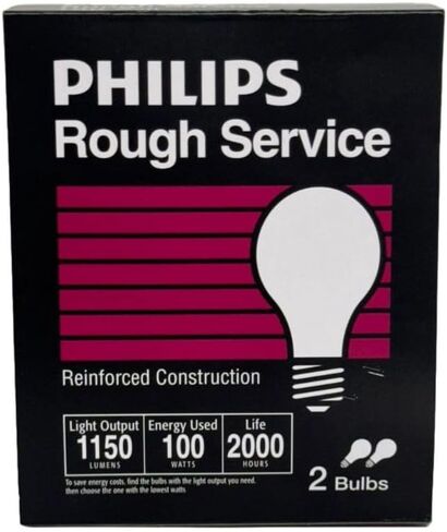 Generic 100W A19 Medium Base Frosted Light Bulbs - 2 Pack in Saudi Arabia