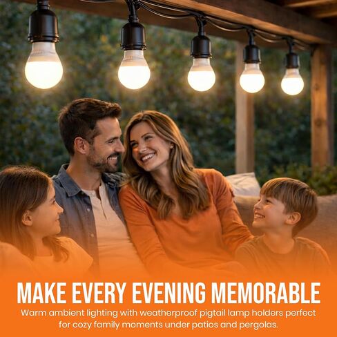 Harrier Hardware مقاومة للطقس، 8 عبوات، مقابس مصابيح ضفيرة E26، قاعدة متوسطة، أسود، 660 وات كحد أقصى in Kuwait