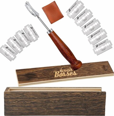 Bread Bosses Bread Bakers Lame Slashing Tool -Dough Making Slasher Tools Baking Sourdough Bread Starter Jar Scoring Knife Razor Cutter Slashing Tool Accessories for Cutting Supplies -Great As A Gift in Saudi Arabia