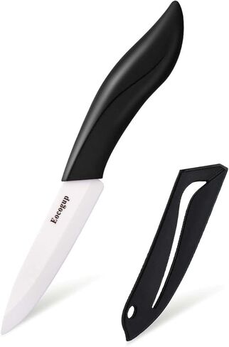 Eocogup Paring Knife, Large Handle and Super Sharp Ceramic Knife Blade of 4 Inch,Rust Proof Stain Resistant,ABS Handle(Black). in Saudi Arabia