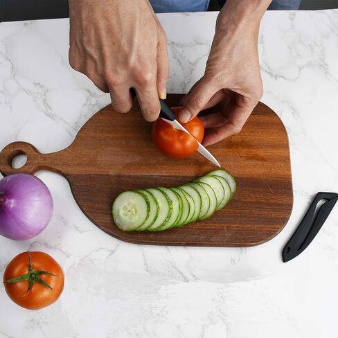 Eocogup Paring Knife, Large Handle and Super Sharp Ceramic Knife Blade of 4 Inch,Rust Proof Stain Resistant,ABS Handle(Black). in Saudi Arabia