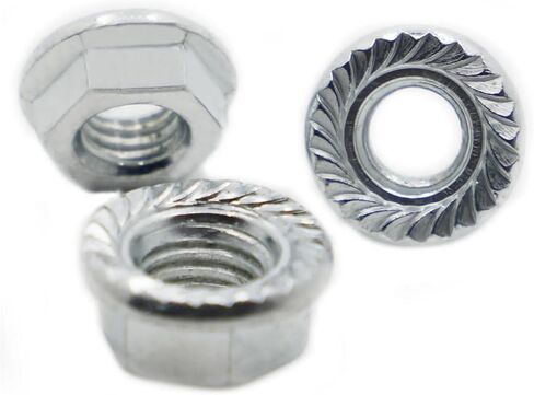 Lock nuts, M3 M4 M5 M6 M8 M10 M12 M14 M16 Galvanized Steel Hexagon Hex Pinking Slip Locking Lock Nut DIN6923(M6 10pcs) in Saudi Arabia
