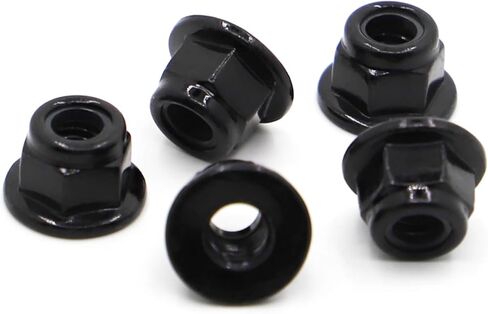 Lock nuts, 10pcs M3 M4 M5 M6 M8 Black Carbon Steel Hex Hexagon Nylon Insert Lock Self-Locking Nylock Locknut(M6 10pcs) in Saudi Arabia