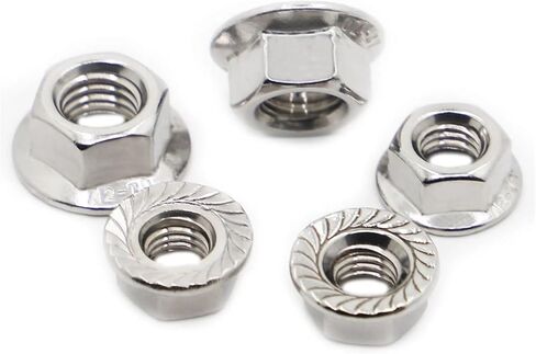 Lock nuts, DIN6923 304 Stainless Steel Hexagon Hex Head Serrated Spinlock Flange Lock Nut M3 M4 M5 M6 M8 M10 M12(M3 20pcs) in Saudi Arabia