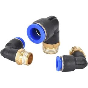 PL خرطوم النحاس هوائي موصل سريع 90 درجة L على شكل الزاوية اليمنى PC4-M5 8-02 12-04 1 قطعة (PL16-04) in Kuwait