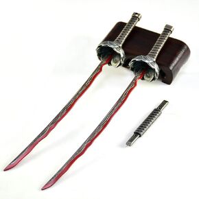 Superbuybox Game Elden Ring DLC Nightreign Eleonora's Poleblade Twinblade Sword Katana Giftbox Martial Arts Game Collection Gift Desk Decor w/Display Stand in Kuwait