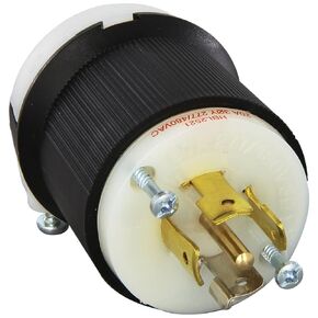 HBL2521 Locking Plug 20 amp 277/480V L22-20P Black and White in Saudi Arabia
