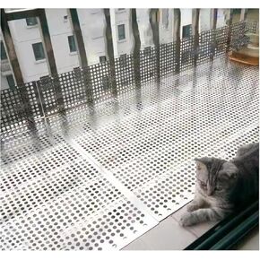 Stainless Steel Perforated Plate,304 Stainless Steel Perforated Sheet Metal Mesh Panel for Balcony Fence, 0.3mm Thick, Durable Metal Mesh Panel, 37x120cm, Versatile Perforated Metal Plate, O in Kuwait