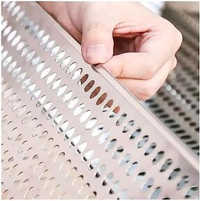 لوح مثقوب من الفولاذ المقاوم للصدأ، لوح مثقوب من الفولاذ المقاوم للصدأ 304، صفائح معدنية لحماية الشرفة، شبكة مضادة للسرقة، لوح فولاذي مثقوب متين، مقاس 1 متر متعدد الاستخدامات للسلامة in Kuwait