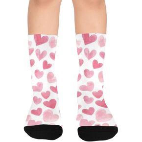 جوارب صغيرة باللون الوردي للمشي على شكل قلب - جوارب شتوية حرارية سميكة دافئة للأطفال الصغار للأولاد والبنات للمدرسة، والارتداء اليومي والأنشطة الخارجية in Kuwait