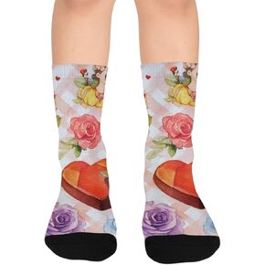 جوارب Rose Heart Art للمشي لمسافات طويلة - جوارب شتوية حرارية سميكة دافئة للأطفال الصغار للأولاد والبنات للمدرسة، والارتداء اليومي والأنشطة الخارجية in Kuwait
