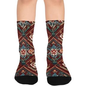 جوارب ناعمة بنمط الزهور للمشي لمسافات طويلة - جوارب شتوية حرارية سميكة دافئة للأطفال الصغار للأولاد والبنات للمدرسة، والارتداء اليومي والأنشطة الخارجية in Kuwait