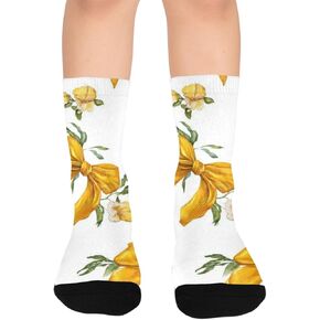 جوارب صفراء للمشي لمسافات طويلة - جوارب دافئة سميكة للشتاء الحراري للأولاد والبنات الصغار للمدرسة، والارتداء اليومي والأنشطة الخارجية in Kuwait