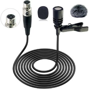 Ta4f Plug Lavalier Lapel Microphone for Shure Wireless Transmitter, 1.5M Wired Unidirectional Condenser Mic for YouTube, Lectures, Living Performance - Mini XLR Ta4f Plug in Kuwait
