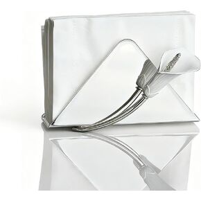 Luxurious Napkin Holder for Table – Silver Iron Upright Napkin Dispenser for Paper Napkins, Napkin Dispenser for Kitchen Dining, Cocktail Picnic Bar Modern Kitchen and Dining Decor﻿ in Saudi Arabia