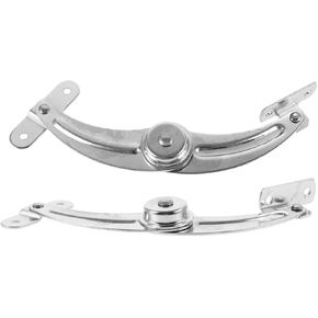 BESTYASH Door Stop Limiters for Electrical Cabinet Doors, Nickel-Plated Iron Right-Opening Hinge Supports with Mounting, 2pcs Set for Industrial Cabinet Hardware in Kuwait