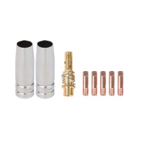 8PCS MIG Welder 15AK Welding Accessory Kit with 0.030'' Copper Contact Tips Gas Nozzles & Diffusers for MB-15AK MIG-200 NB-200 NB-180 in Saudi Arabia