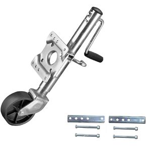 Boat Trailer Jack with Wheel - Heavy-Duty Bolt-On Swivel Jack, Swivel Trailer Jockey Wheel, Caravan Jockey Wheel Trailer Jack with 15Cm Wheel, Load 540Kg, RETR,A-1500LBS/680KG in Kuwait