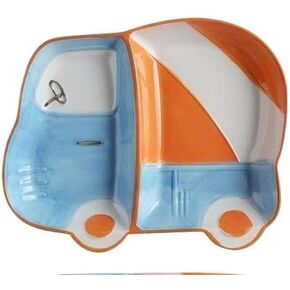 طبق فراق، لون سيراميك تحت التزجيج، موقد ويلبر على شكل خاص، أزرق - مقاس واحد in Kuwait