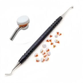 مجموعة متنوعة من أدوات تشكيل الراتنج المركب للأسنان، مجموعة متنوعة من أدوات النحت، وسادات خلط بمقبض من الفوم L/S (مجموعة واحدة من المقبض البلاستيكي) in Kuwait