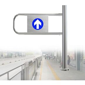 بوابة تأرجح أوتوماتيكية واسعة من الفولاذ المقاوم للصدأ، باب يدوي، بوابة تأرجح من الفولاذ المقاوم للصدأ لمحلات السوبر ماركت والمكتبات - باب وصول آمن في اتجاه واحد، حاجز أمان متين للمتاجر in Kuwait