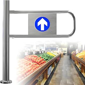 Automatic Rebound Swing Gate Wide Stainless Steel Entrance Manual Door，Automatic Closing Safety Gate - 70x100cm One-Way Spring-Loaded Door for Supermarkets & Playgrounds - Secure Entrance Ga in Kuwait