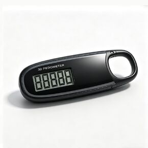 عداد خطوات بسيط للمشي ثلاثي الأبعاد مع مشبك وحبل، عداد خطوات مع شاشة LCD، مشبك وحبل (أبيض) in Kuwait