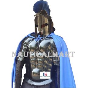 سترة مدرعة للعضلات ذات لون أسود روماني من Nautical-Mart مع واقي للكتف 300 خوذة سبارتان، كيب أزرق ملكي، جامبيسون in Kuwait