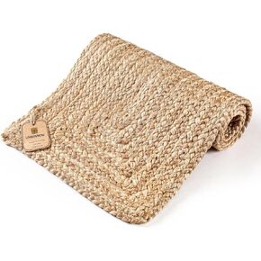 Farmhouse Jute Burlap Braided Table Runner 36 inches Long, 13x36 Natural Jute Braided Table Linens, 100% Jute Handcrafted Rustic Vintage Dining Table Runner Natural in Saudi Arabia