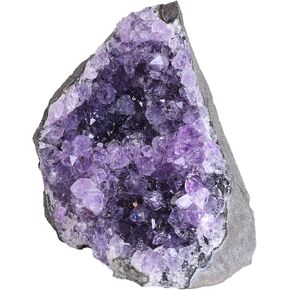 AMOYSTONE فئة A جمشت كريستال عنقود كوارتز خام صغير 1-2 رطل البرازيل أرجواني غير منتظم غير مصقول، ديكور المنزل in Kuwait