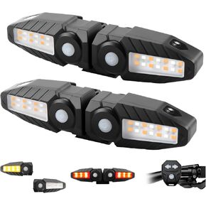 Bike Turn Signals with Projector 5 Modes USB Rechargeable Bike Tail Light Remote Control Waterproof Split Ebike Bicycle Turn Signals Front and Rear for Night Riding and Commuting Safety-4PCS in Kuwait
