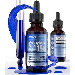 Methylene Blue USP Grade – High Purity Pharmaceutical Solution with Natural Flavor – Aquatic Applications – 1% Concentration – 60ml Dropper Bottle – Bloom Grace by NutraDripX in Saudi Arabia