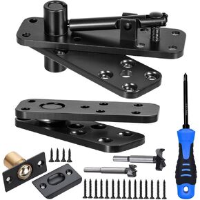 مفصلة باب مخفية، 570 رطلًا من الفولاذ المقاوم للصدأ الصلب السميك - مفصلة محورية متأرجحة شديدة التحمل بزاوية 360 درجة للأبواب السرية، وخزانة الكتب، وأبواب مورفي والأرفف - تتضمن مجموعة أدوات in Kuwait