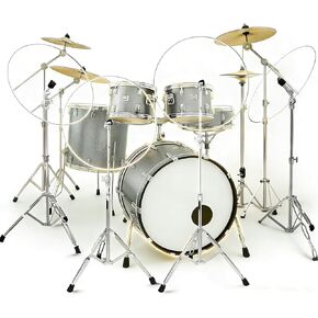 درع الطبل، مستدير شفاف مقاس 22 بوصة، عبوتان. فريد من نوعه للتسجيل المباشر. كاتم الصوت ويعزز الأداء. يتم تركيبه على جميع حوامل الصنج. (22 بوصة - عبوتان) in Kuwait